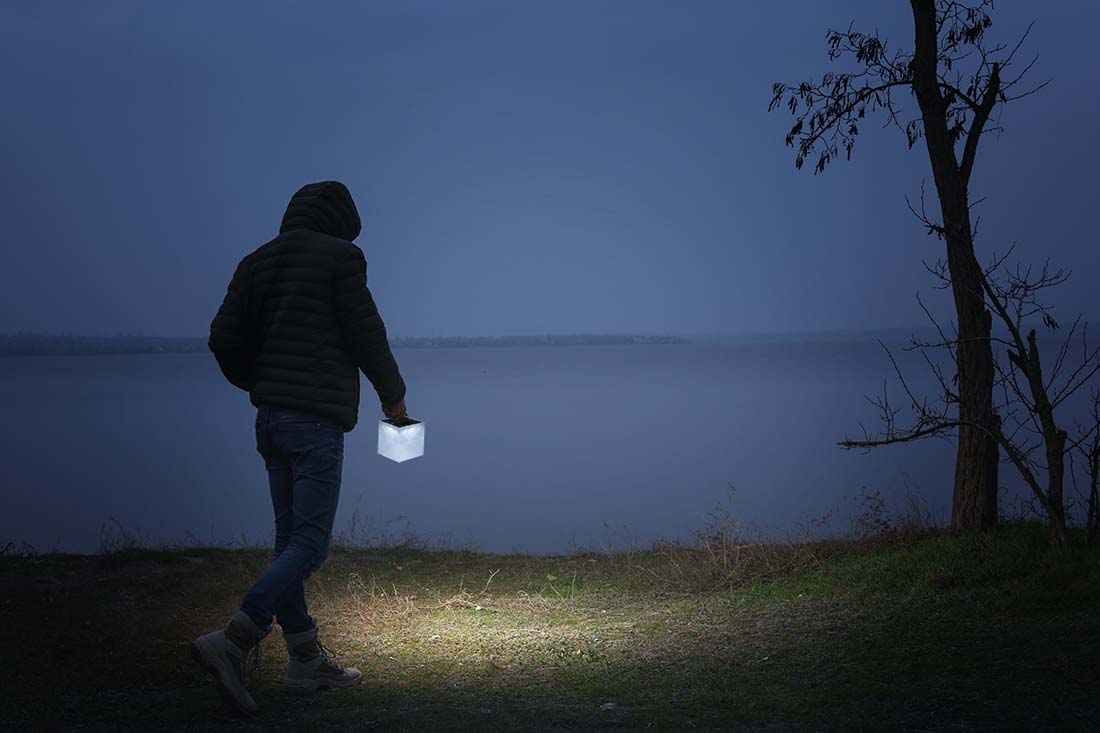 Person walking on outdoor trail